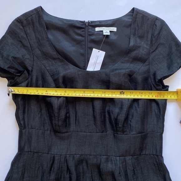 Banana Republic Black Linen Blend Shiny Sheath Dress Size 8 NWT - Picture 9 of 13